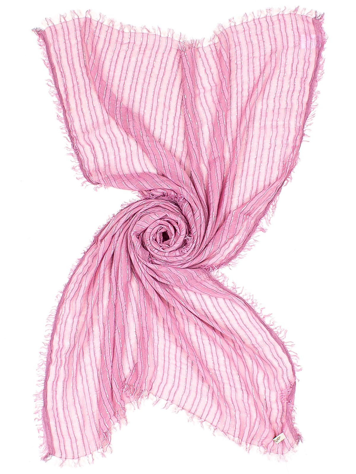 STOLA RIGHE LUREX JACQUARD 70%MODAL 30% VISCOSA CM 90X180 MADE IN ITALY - FUXIA