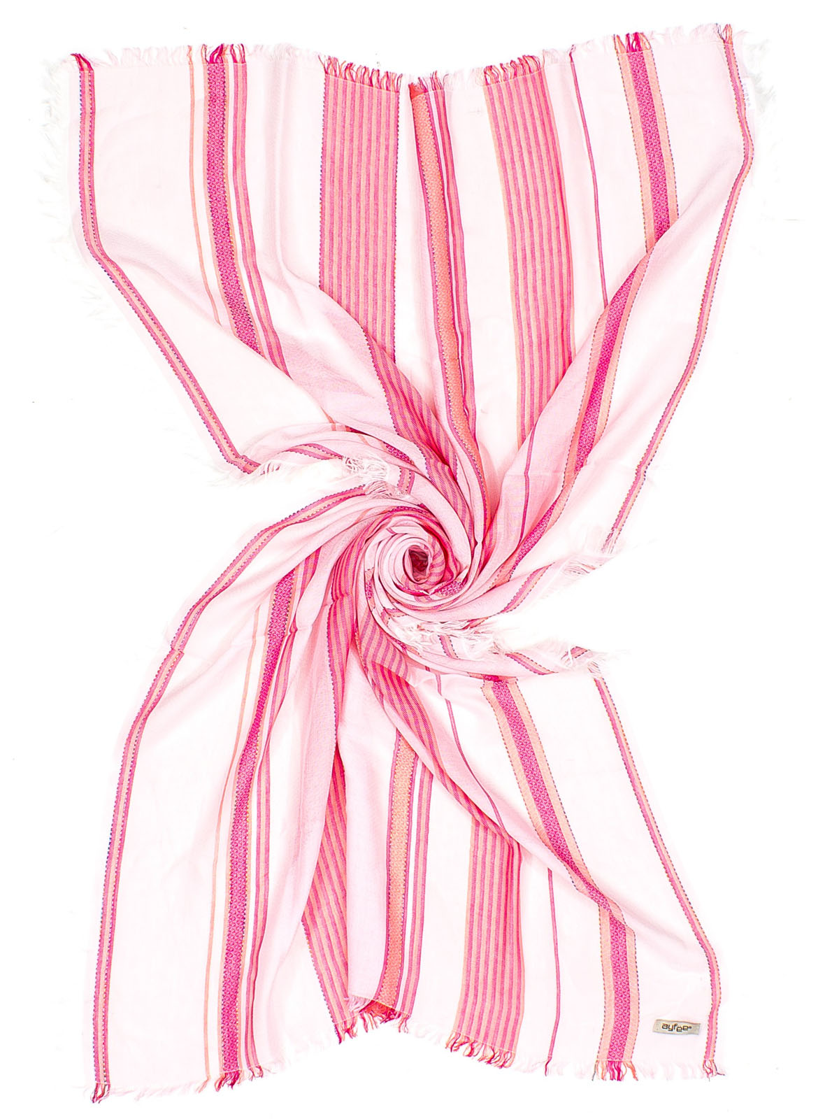 STOLA RIGHE LUREX 70%MODAL 30%VISCOSA 90X180 CM MADE IN ITALY - LIGHT PINK